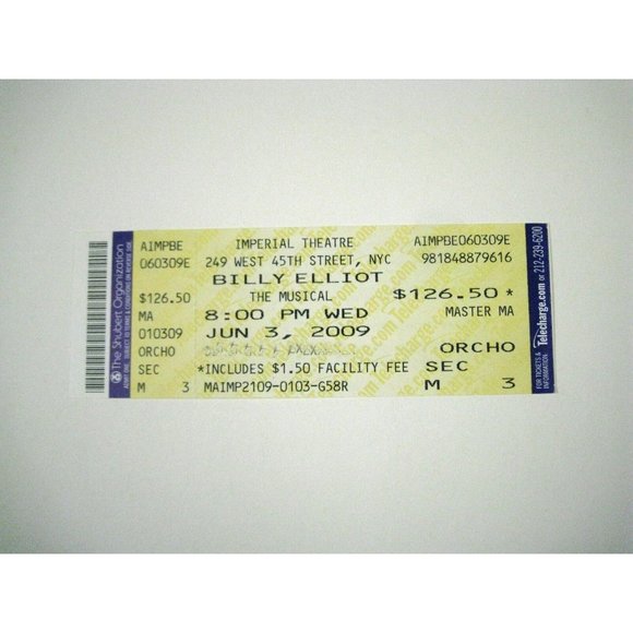 Billy Elliot Playbill 2009 Imperial Theatre Flyer Ticket Photo of David Alvarez - Picture 3 of 11